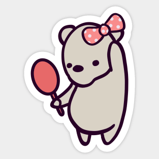 Polar Bear Bow Sticker